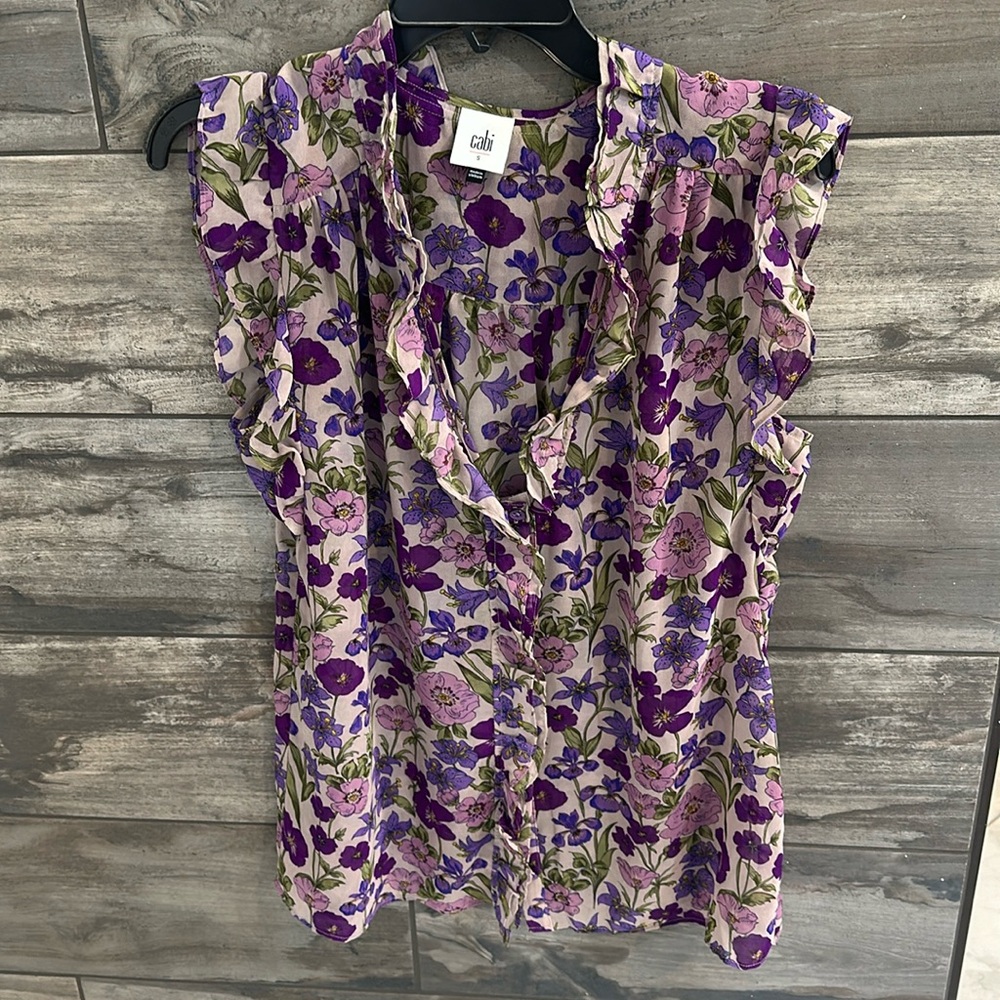 CAbi blouse. Gently worn. Size Small. No rips or stains. Smoke free home!
